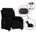 vidaXL Elektrické masážne sklápacie kreslo čierne zamat