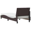 vidaXL Posteľ s matracom Hanko tmavohnedá 90x200 cm látka