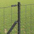 vidaXL Euro plotový základ 10 x 1,2 m PVC potiahnutá oceľ Sivá