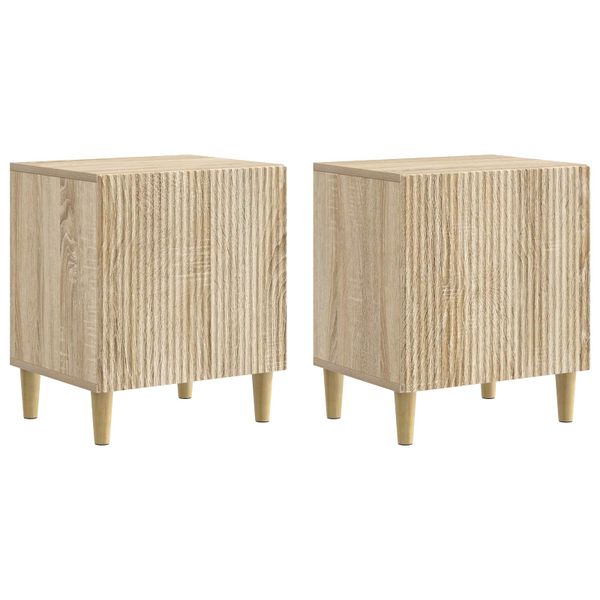 vidaXL Nočný stolík 2 pcs Dub sonoma 43 x 34,5 x 50 cm