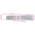 vidaXL Vonkajší koterec pre psov so strechou striebor. 12x12x2,5m oceľ