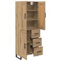 vidaXL Highboard 2 ks Remeselný dub 69,5 x 34 x 180 cm
