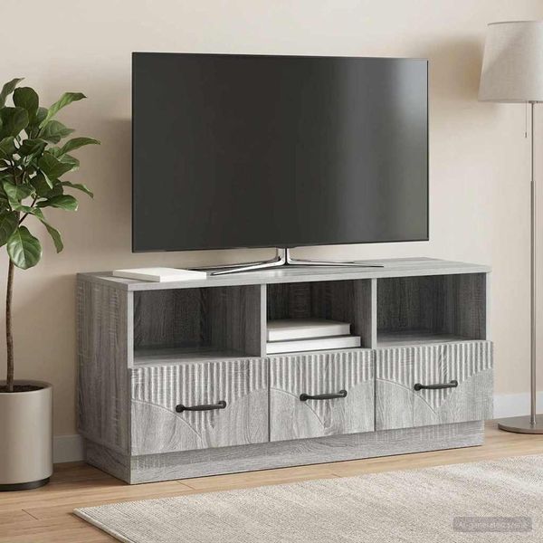 vidaXL TV skrinka Sivá sonoma 102 x 34,5 x 47 cm Kompozitné drevo