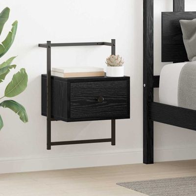 vidaXL Nočný stolík 2 pcs Čierny dub 35 x 30 x 51 cm Kompozitné drevo