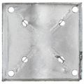 vidaXL Kotviace hroty 6 ks, strieborné 14x14x91 cm, pozinkovaná oceľ