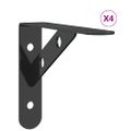 vidaXL Držiaky políc 4 ks 15x2,5x11,5 cm strieborná nerezová oceľ
