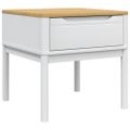 vidaXL Stolík na lampu FLORO biely 55x55x54 cm borovicový masív
