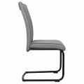 vidaXL Jedálenské stoličky, perová kostra 4 ks, svetlosivé, látka