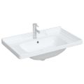 vidaXL Kúpeľňové umývadlo biele 81x48x23 cm obdĺžnikové keramické