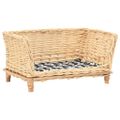 vidaXL Košík pre psa s vankúšom 50x33x30 cm, prírodná vŕba