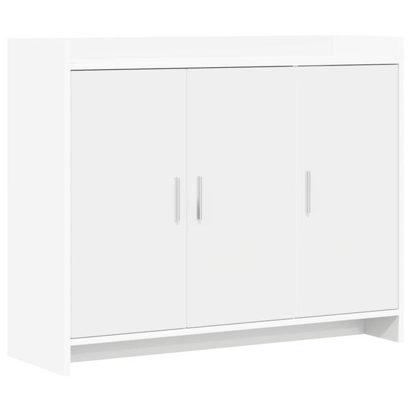 vidaXL Servírovacia skriňa Biela 98,5 x 33 x 80 cm Kompozitné drevo