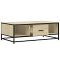vidaXL Konferenčný stolík dub sonoma 100x57x35 cm kompozit.drevo a kov