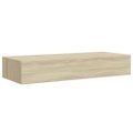 vidaXL Nástenná zásuvková polica dubová 60x23,5x10 cm MDF