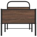 vidaXL Posteľný rám bez matraca 80x200 cm hnedý dub kompozitné drevo