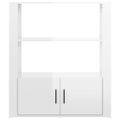 vidaXL Komoda lesklá biela 80x30x90 cm spracované drevo