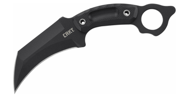 CRKT CR-2630 DU HOC™ BLACK bojový nôž/karambit 12,9 cm, celočierny, G10, puzdro
