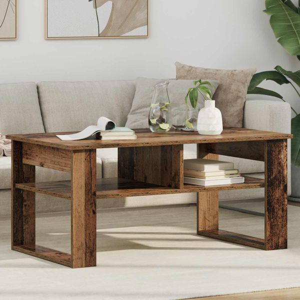 vidaXL Konferenčný stolík Staré drevo 96 x 54 x 44 cm Kompozitné drevo