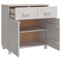 vidaXL Komoda HAMAR, biela 79x40x80 cm, borovicový masív