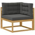 vidaXL Záhradná súprava gaučov 5 ks Biela a antracitová Polyester