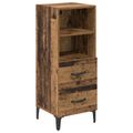 vidaXL Servírovacia skriňa Staré drevo 34 x 34.5 x 90 cm