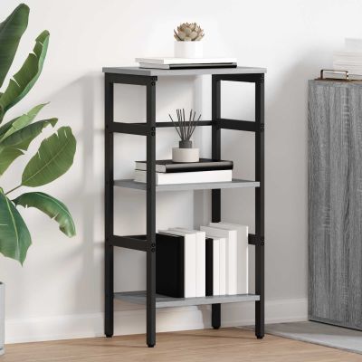 vidaXL Regál na knihy Sivý Sonoma 40 x 29,5 x 81 cm Kompozitné drevo