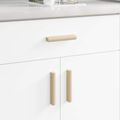 vidaXL Rovná rukoväť 587 ks Prírodná farba dreva 130 x 25 x 30 mm