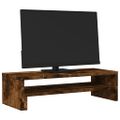vidaXL Stojan na monitor dymový dub 54x22x15 cm kompozitné drevo