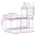 vidaXL Poschodová posteľ bez matraca 90x190 cm masívna borovica