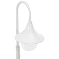 vidaXL Záhradná stĺpová lampa E27 120 cm hliníková biela