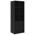 vidaXL Highboard so zásuvkou Čierny dub 45,5 x 34 x 127 cm