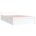 vidaXL Posteľný rám so zásuvkami biely 90x190 cm jednolôžko
