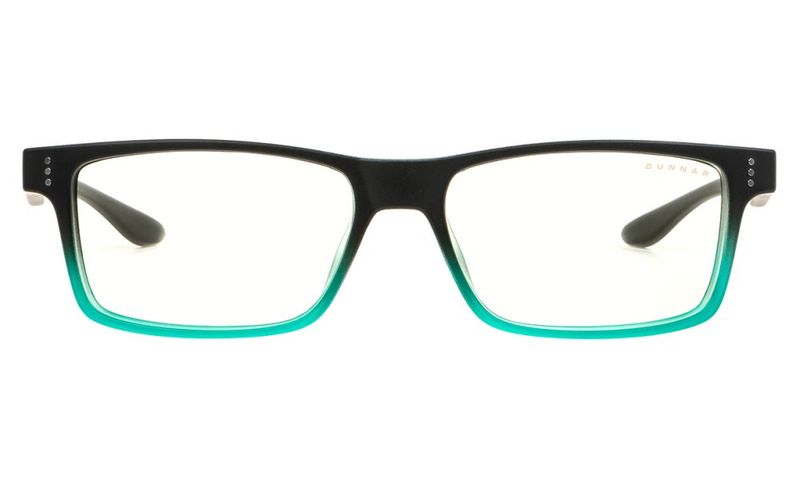 GUNNAR kancelářske/herní brýle CRUZ ONYX-TEAL * čírá skla * BLF 35 * NATURAL focus Brýle, herní, pro deti, cerno-zelené obroucky, cirá skla