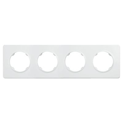 Štvornásobný rámček ELECTROMALT OVAL OVA1004W, biely