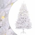vidaXL Umelý Sklápací Vianočný Stromček Biela 300 cm PVC a oceľ