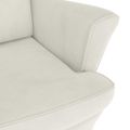 vidaXL Kreslo wingback s podnožkou krémové zamatové