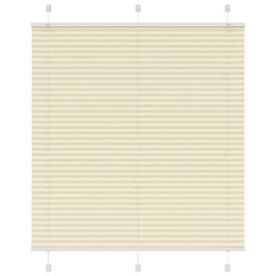 vidaXL plisovaná roleta krémová 115x150 cm Šírka látky 114,4 cm