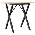vidaXL Jedálenský stolík v tvare X 80x50x75,5 cm borovica a oceľ