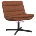 vidaXL Otočná stolička Hnedá 63 x 75 x 76 cm Antik PU