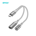 Adaptér BWOO 2 v 1 Typ C na Typ C / 3,5 mm Jack BZ67