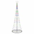 vidaXL LED vianočný stromček s 355 LED-i Viacfarebný 302,5 cm Kov