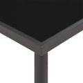 vidaXL 9-dielna vonkajšia jedálenská súprava oceľová čierna