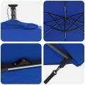 vidaXL Slnečník 249 x 249 x 250 cm Polyester a hliník Azurblue