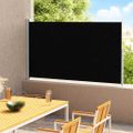 vidaXL Zaťahovacia bočná markíza na terasu 180x314 cm, čierna