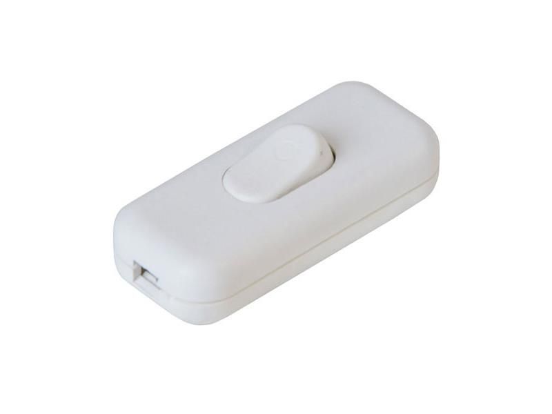 Vypínač mezišňůrový 250V/2,5A biely HADEX
