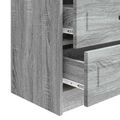 vidaXL Nočný stolík Sivá sonoma 62 x 34,5 x 44,5 cm Kompozitné drevo