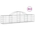 vidaXL Oblúkový gabionový kôš 13 ks 200x30x40/60 cm pozinkované železo