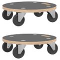 vidaXL Transportné vozíky 2 ks, okrúhle Ø38x11,5 cm 250 kg