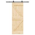 vidaXL Posuvné dvere NARVIK 70 x 210 cm (152,5 cm) Prírodná a čierna