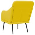 VidaXL Kreslo bledožlté 63x76x80 cm látka