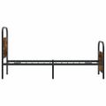 vidaXL Posteľný rám bez matraca 75x190 cm dymový dub kompozitné drevo